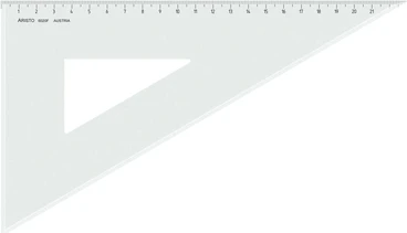 Aristo Zeichendreieck 60° 22.6cm, mit Facette, transparent