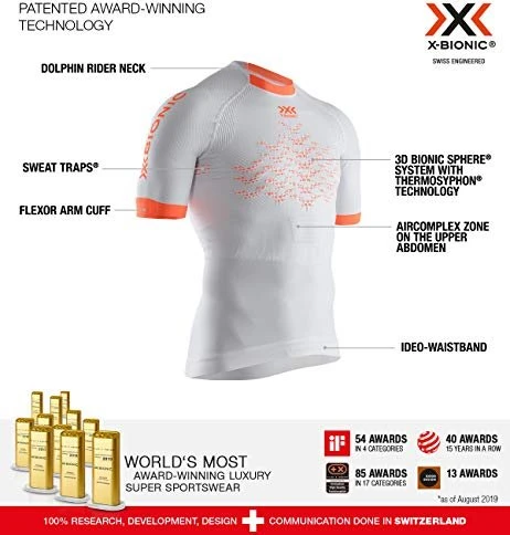 X-Bionic The Trick 4.0 Laufshirt kurzarm chalk/white (Herren)