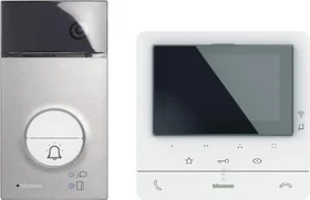 Legrand Bticino Flex'One Video-Set mit Türstation LINEA 3000 und Hausstation Classe, Einfamilienhaus, 2 Teilnehmer, Set
