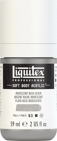 Liquitex Professional Soft Body Acrylic iridescent rich silver, 59ml