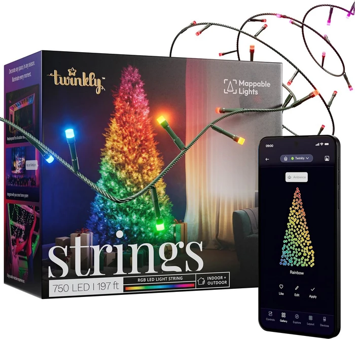 Twinkly Strings Multi Color Lichterkette LED 750x RGB (TWS750STP-BEU)
