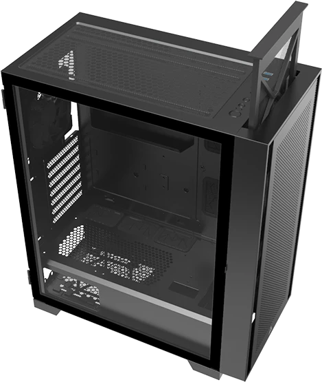 Montech Air 1000 Lite Black, schwarz, Glasfenster