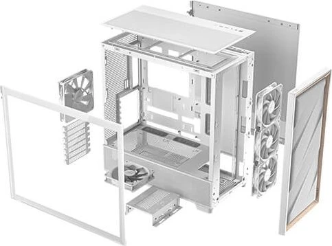 Antec Flux, weiß/braun, Glasfenster