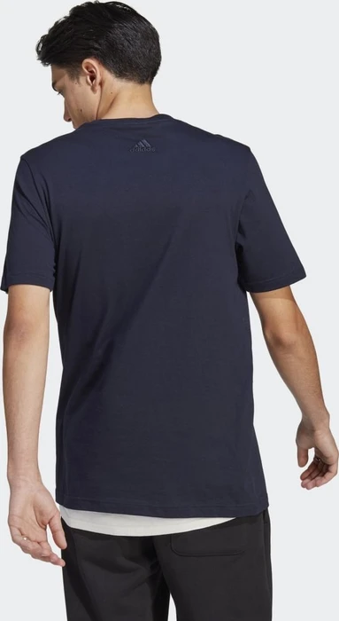 adidas Essentials Single Jersey Linear Embroidered Logo T-Shirt kurzarm legend ink/white (Herren)