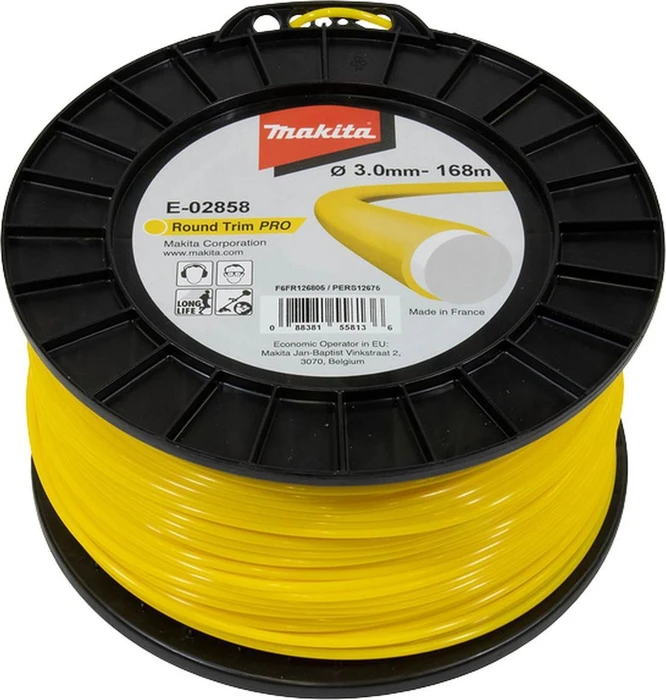 Makita Trimmerfaden Round Trim Pro für Rasentrimmer, 3mm/168m