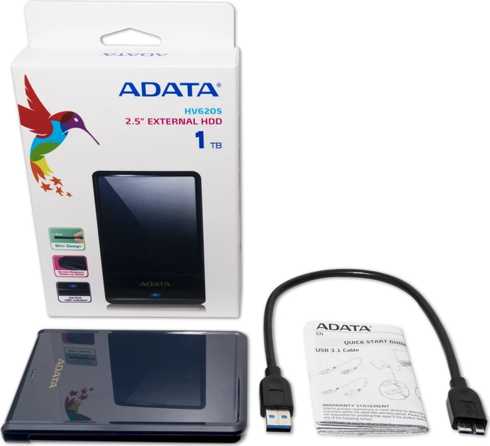 ADATA HV620S, blau, 1TB, USB 3.0 Micro-B
