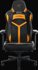 Razer Enki Pro Automobili Lamborghini Edition Gamingstuhl, Alcantara schwarz/orange