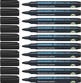 Schneider Maxx 130 Permanentmarker schwarz, 10er-Pack