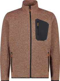 CMP Jacquard Knit-Tech Fleece Jacke fanta fluo/antracite (Herren)