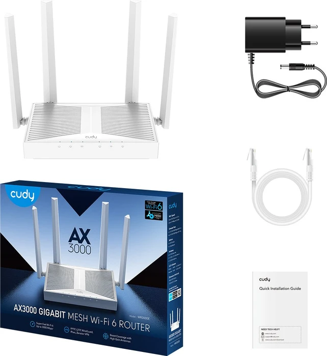 Cudy WR3000E, AX3000, weiß