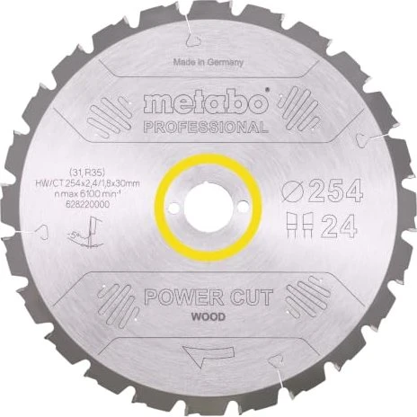 Metabo Power Cut Kreissägeblatt 24Z, 254x1.8x30mm, 1 Stück