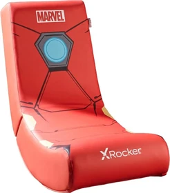 X Rocker Marvel Hero Video Rocker Gaming Bodensessel für Kinder/Jugendliche, Iron Man rot
