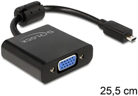DeLOCK HDMI Mikro-D/VGA Adapter schwarz
