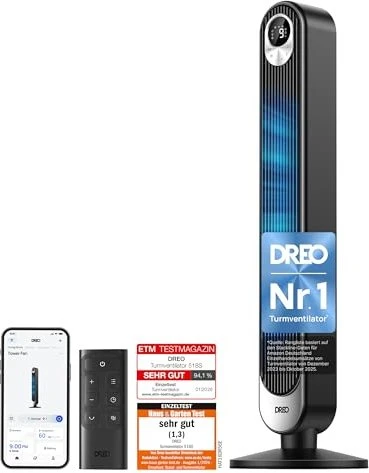 Dreo 518S Turmventilator schwarz