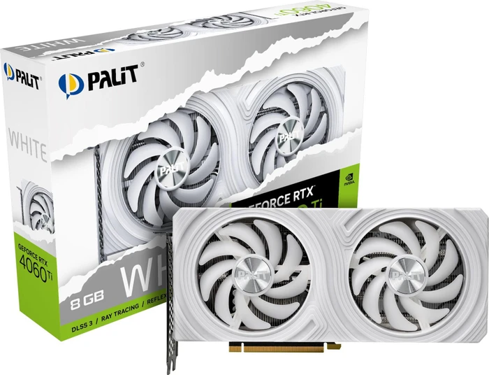 Palit GeForce RTX 4060 Ti Dual White Edition, 8GB GDDR6, HDMI, 3x DP
