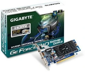 GIGABYTE GeForce 210, 512MB DDR3, VGA, DVI, HDMI