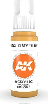 AK-Interactive 3rd Gen Acrylic Colors Acrylic Modelling Colors dirty yellow, 17ml