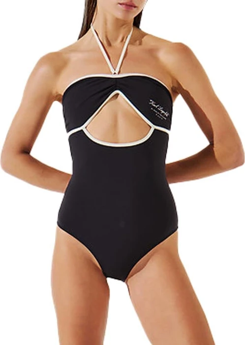 Karl Lagerfeld Hotel Karl Neckholder Badeanzug schwarz (Damen)