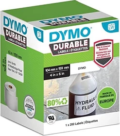 Dymo Hochleistungsetiketten LabelWriter 104, 104x159mm, weiß, 1er-Pack (200 Etiketten)