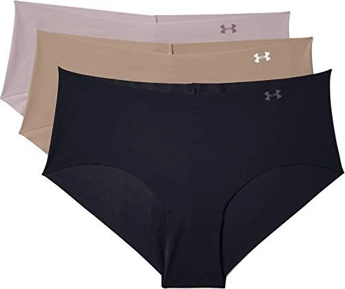 Under Armour Pure Stretch 3er-Pack Slip schwarz/beige (Damen)