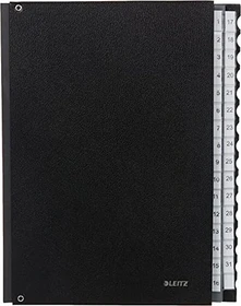 Leitz Pultordner mit Nummernregister, 31 Fächer, A4, schwarz
