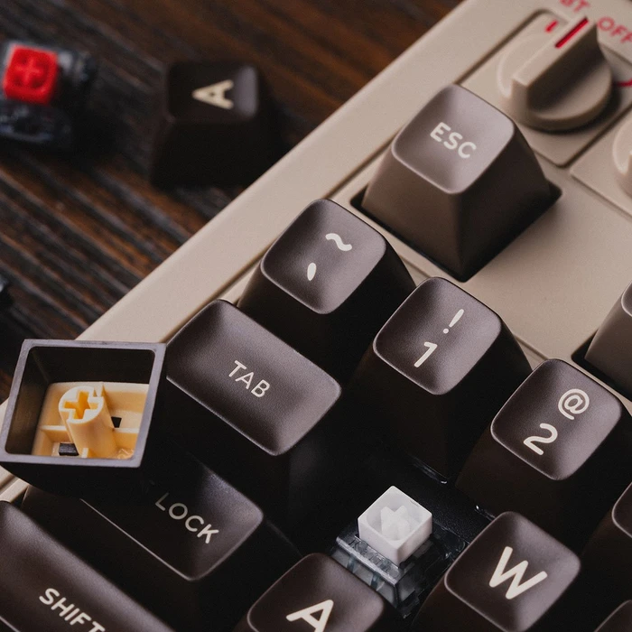 8BitDo Retro Mechanical Keyboard, C64 Edition, beige, Kailh Box V2 WHITE, USB/Bluetooth, US