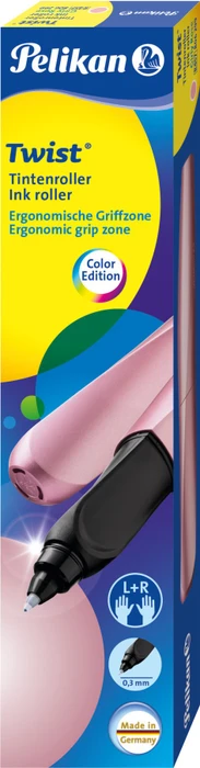 Pelikan Twist Tintenroller (Mine) girly rose, Rechts- und Linkshänder, Faltschachtel