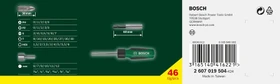 Bosch DIY Bitset/Steckschlüsselsatz inkl. Werkzeugbox, 46-tlg.