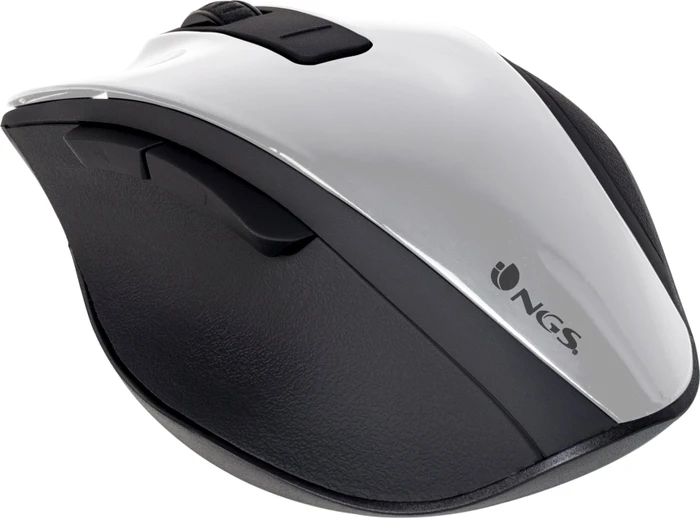 NGS Bow Wireless Ergonomic Mouse weiß, USB