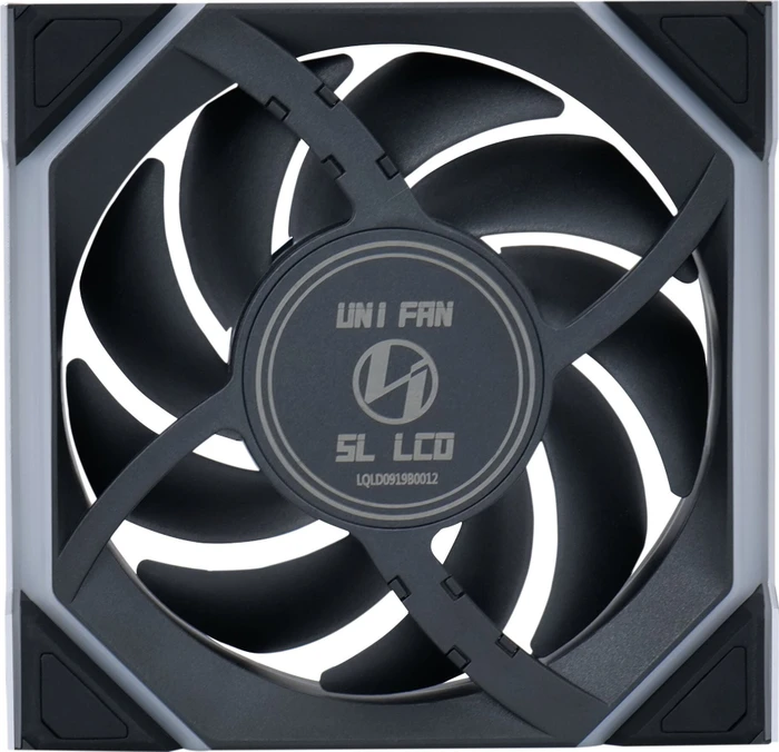 Lian Li Uni Fan SL Wireless LCD 120 ARGB Reverse Blade, schwarz, 120mm