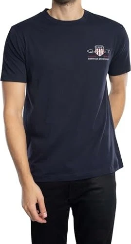 Gant Archive Shield Stickerei T-Shirt kurzarm evening blue (Herren)