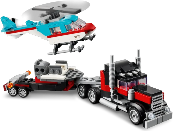 LEGO Creator 3in1 - Tieflader mit Hubschrauber