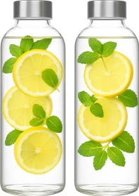 Mixed24 2er Set Trinkflasche 1l