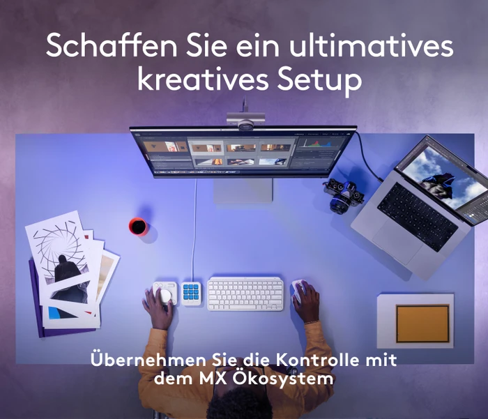 Logitech MX Creative Console Dialpad und Keypad Set, hellgrau, USB-C/Bluetooth