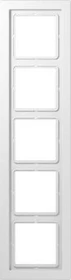 Jung Serie LS-design Rahmen Duroplast 5-fach, alpinweiß