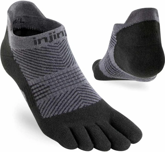Injinji Lightweight No-Show Laufsocken schwarz/grau (Damen)