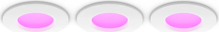 Philips Hue White and Color Ambiance Slim Einbauleuchte 90mm weiß, 3 Stück