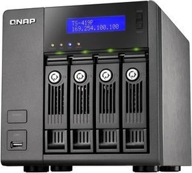 QNAP Turbo Station TS-419P, 512MB RAM, 2x RJ-45 1000Base-T, 4x USB-A 2.0