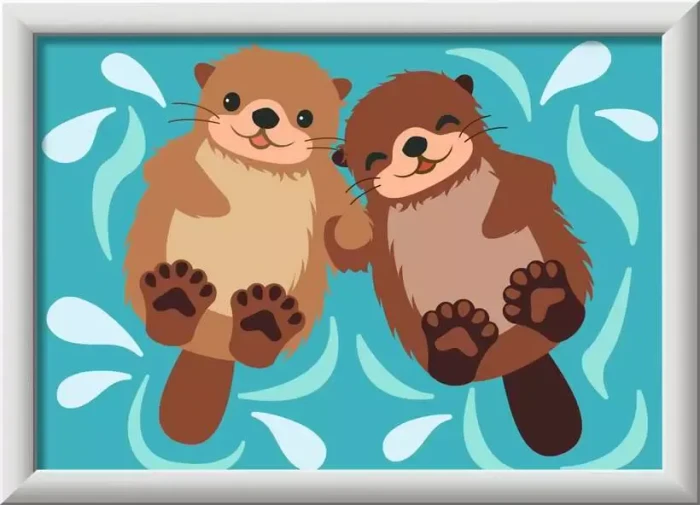Ravensburger Malen nach Zahlen CreArt Verliebte Otter