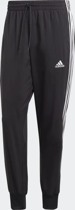adidas Aeroready Essentials Tapered Cuff Woven 3-Streifen Trainingshose lang schwarz/weiß (Herren)