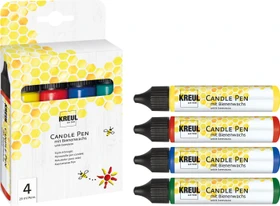 Kreul Candle Pen Kerzenmalfarbe, 4 Farben, 29ml, 4er-Set
