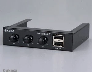 Akasa AK-FC-06BK schwarz, 3.5" Lüftersteuerung 3-Kanal