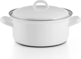 Riess Classic Kasserolle mit Deckel 18cm 1.5l weiß