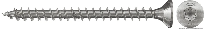 fischer PowerFast FPF-ST A2F 300 T10 Spanplattenschraube, 3x12mm, 300 Stück