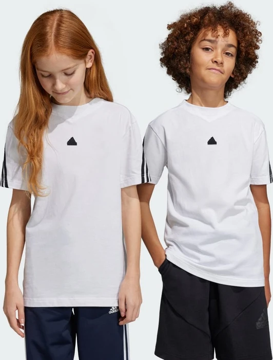 adidas Future Icons 3-Streifen T-Shirt kurzarm weiß/schwarz (Junior)