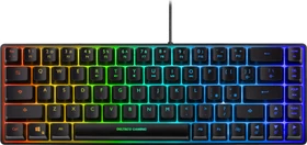 Deltaco Gaming DK240 Mini, 60%, schwarz, LEDs RGB, semi-transparent, USB, US