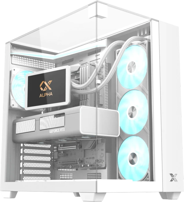 Xigmatek Aqua V, weiß, Glasfenster