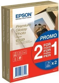 Epson S042167 Premium glänzend Fotopapier weiß, 10x15cm, 255g/m², 80 Blatt