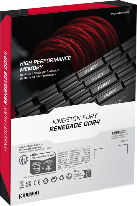 Kingston FURY Renegade UDIMM 32GB Kit, DDR4-4000, CL19-23-23, 2RX8