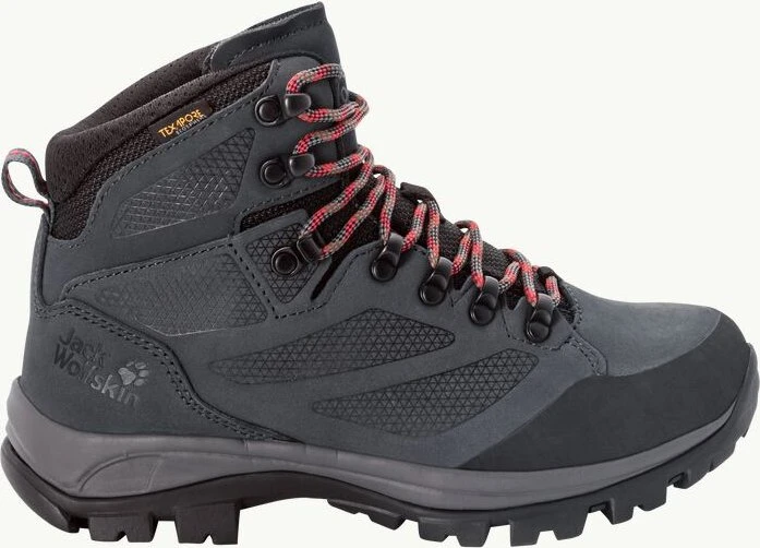 Jack Wolfskin Rebellion Texapore Mid grau/rot (Damen)